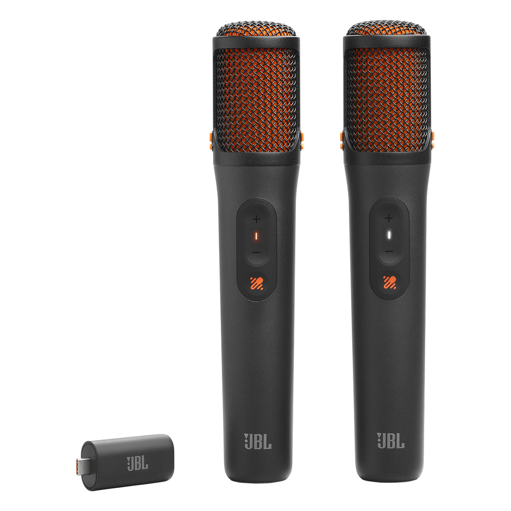 JBL EasySing Mics Dual Wireless AI-Powered Karaoke Microphones with Real-Time Vocal Removal - Black