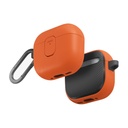 يونيك Clyde حافظة بقفل لسماعات AirPods الجيل الرابع / الخامس - برتقالي فولت / فحمي