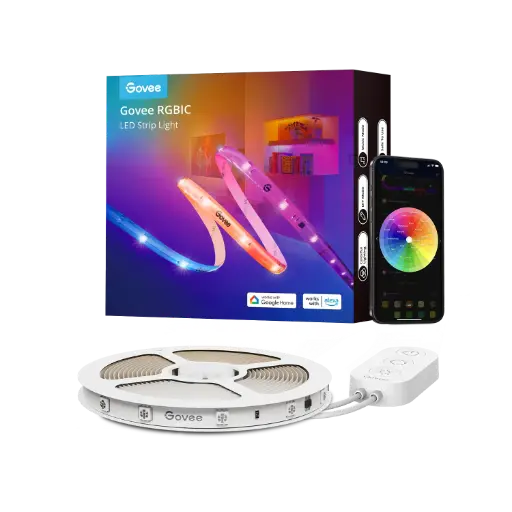 [DNA0000868] Govee RGBIC Wi-Fi + Bluetooth LED Strip Lights With Protective  Coating