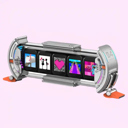 [DNA0001179] Divoom Times Gate Pixel Art Informative Cyberpunk Digital Clock Display 