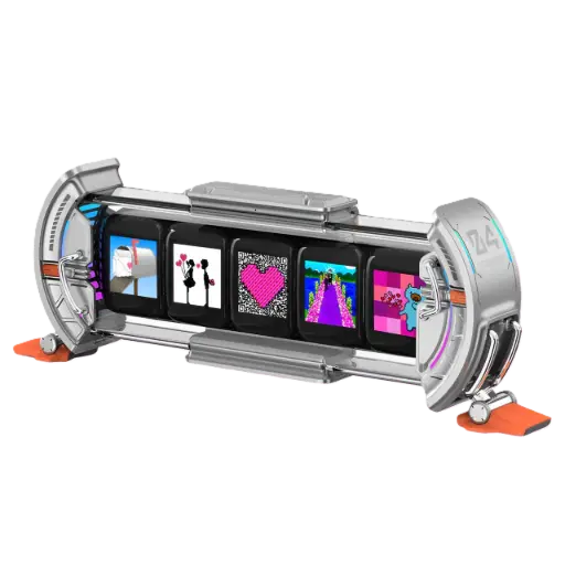 [DNA0001179] Divoom Times Gate Pixel Art Informative Cyberpunk Digital Clock Display 