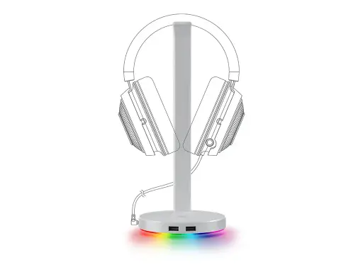 [DNA0002580] RAZER Base Station V2 Chroma - Mercury Headphone Stand