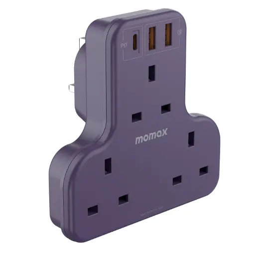 [DNA0005512] Momax ONEPLUG  3-Outlet T-shaped Extension Socket With USB  