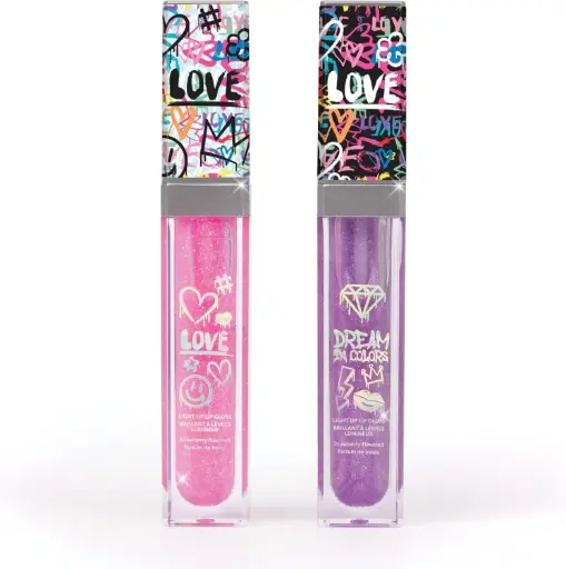 [DNA0006519] 3C4G Graffiti 2Pk Light Up Lip Gloss