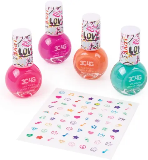 [DNA0006521] 3C4G Graffiti Nail Polish And Nail Sticker Set