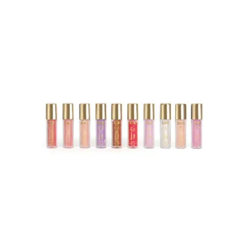 [DNA0006527] 3C4G Pink & Gold 10 Pk Mini Wand Lip Gloss Set