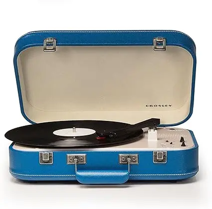 [DNA0007764] Crosley Coupe مشغّل أسطوانات بلوتوث – أزرق