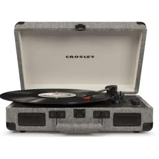 [DNA0007780] مشغّل أسطوانات Crosley Cruiser Deluxe Bluetooth بنقشة هيرنجبون
