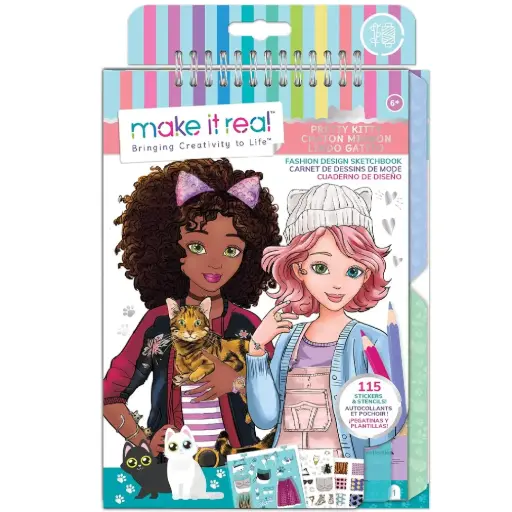 [DNA0007868] Make It Real Fashion Design Sketchbook Pretty Kitty