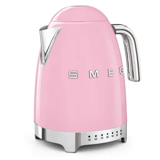 [DNA0009845] غلاية كهربائية من Smeg بتصميم ستايل الخمسينيات مع ميزة التحكم بدرجة الحرارة، سعة 1.7 لتر