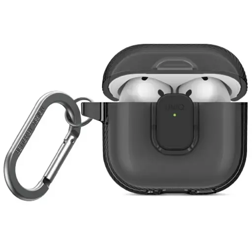 [DNA0011499] UNIQ GLASE PRO AIRPODS 4TH GEN LOCK CASE - GLOSSY SMOKE (GLOSSY SMOKE)