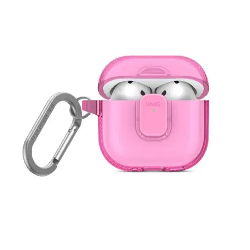 [DNA0011505] UNIQ GLASE PRO AIRPODS 4TH GEN LOCK CASE - CANDY PINK (CANDY PINK)