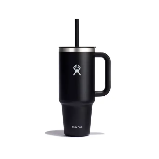 [DNA0014415] Hydroflask Travel Tumbler Black With Straw 1.2L