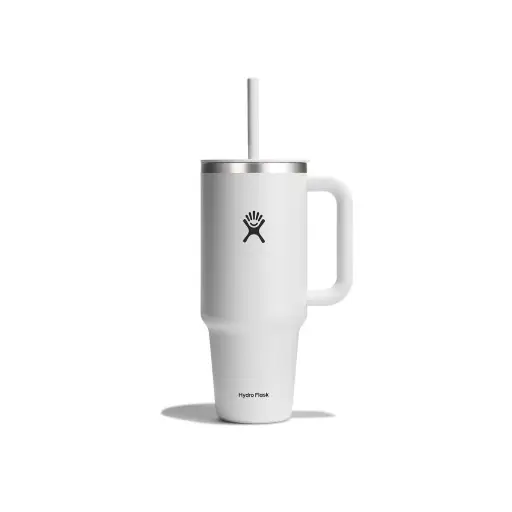[DNA0014417] Hydroflask Travel Tumbler White With Straw 1.2L