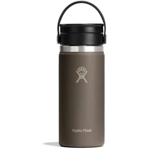 [DNA0014429]  Hydroflask قارورة قهوة معزولة بفوهة واسعة – لون ساندبايبر – سعة 470 مل