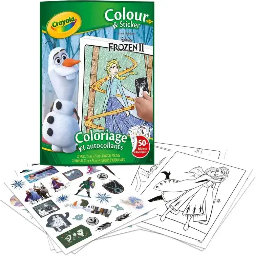 [DNA0014792] Crayola – كتاب التلوين والملصقات فروزن 2