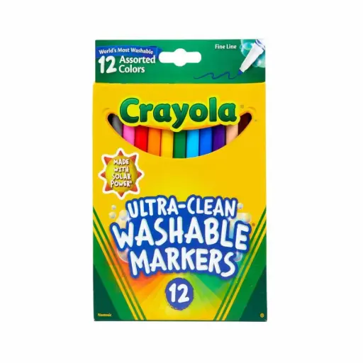 [DNA0014844] Crayola – 12 قلم تلوين رفيع الخط قابل للغسل
