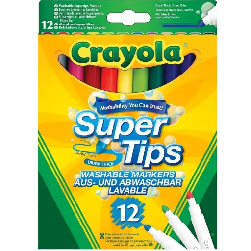 [DNA0014846] Crayola - 12 Supertips Washable Markers