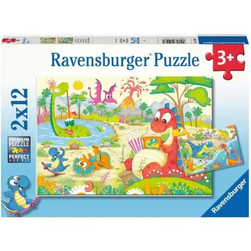 [DNA0015108] Ravensburger - أصدقائي الديناصورات 2 × 12 قطعة لغز