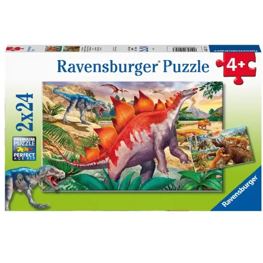 [DNA0015126] Ravensburger Jurassic Wildlife 2x24 Pc Puzzle