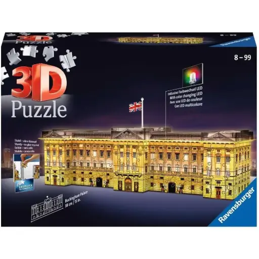 [DNA0015150] Ravensburger قصر باكنغهام إصدار الليل 216 قطعة ثلاثي الأبعاد