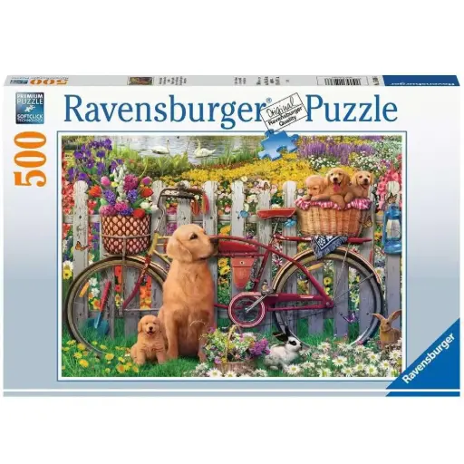 [DNA0015232] Ravensburger Cute Dogs In The Garden 500Pc Jigsaw