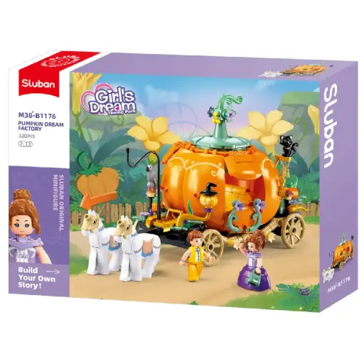 [DNA0015578] Sluban Girls Dream Pumpkin Carriage 320 Pcs
