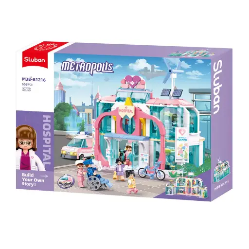 [DNA0015608] Sluban Metropolis Dream City Hospital Pull Back