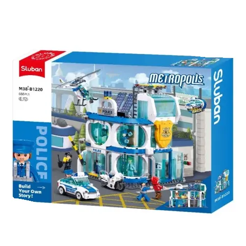 [DNA0015616] Sluban Metropolis Central Police Station Pull Back