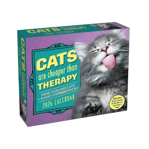 [DNA0015807] Cats Are Cheaper Than Therapy 2026 Day-To-Day Calendar: More Than 365 Cats