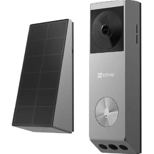 [DNA0023850] EZVIZ Dual-Lens Doorbell Camera Wireless 32GB Wired/Battery Powered, Solar Panel, 2K Video