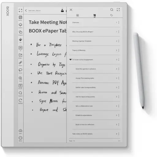 [DNA0025170] قارئ إلكتروني BOOX Note Max بشاشة 13.3 بوصة، ذاكرة 6 جيجابايت، سعة تخزين 128 جيجابايت، بنظام Android 13