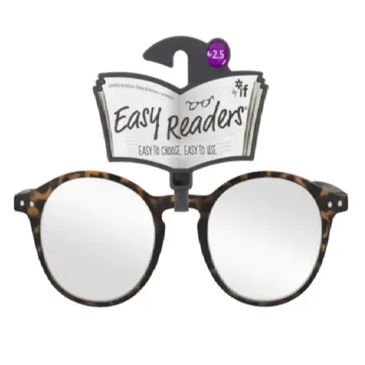 [DNA0026328] IF Company Easy Readers – Round Tortoiseshell +2.5
