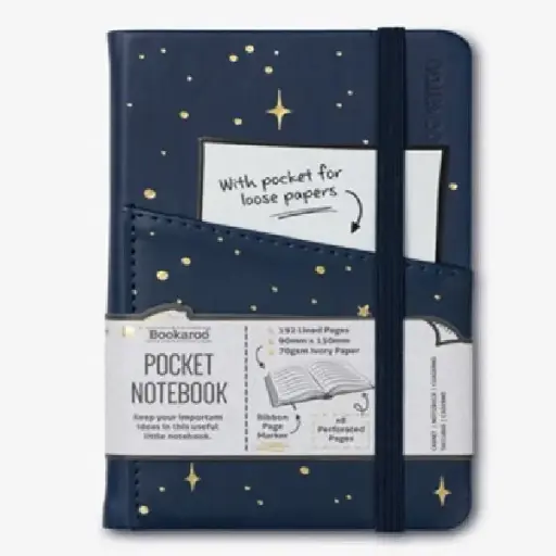 [DNA0026358] IF Company Bookaroo Pocket Notebook (A6) Journal -Moon & Stars
