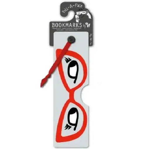 [DNA0026618] IF Company Pulla Face Bookmarks -Red Glasses