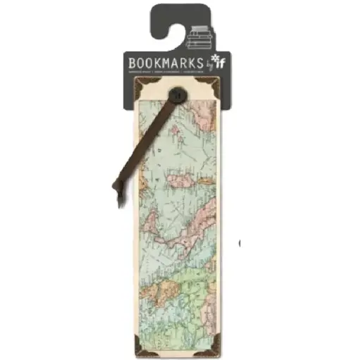 [DNA0026666] شركة IF – فواصل كتب Vintage بتصميم "خريطة"