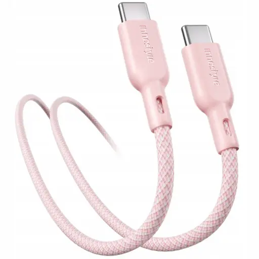 [DNA0026697] كابل شحن سريع USB-C من إننوستايل، طول 1.5 متر – وردي