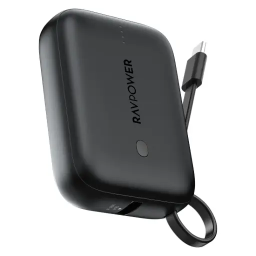 [DNA0026780] RAVpower 20W Power Bank, 10,000mAh with built-in Type-C cable