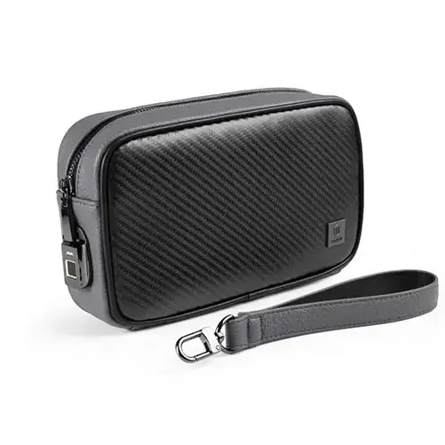 [DNA0026819] Wiwu Master Carbon Fingerprint Lock Pouch Grey