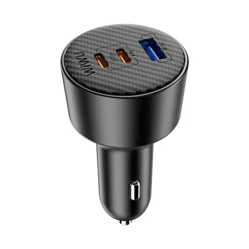 [DNA0026944] Wiwu Wi-CC026 Triple‑Port 200W Car Charger - Black