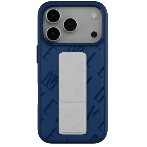 [DNA0026994] Levelo Morphix Vallo Faux Leather GripStand iPhone 17 Pro Max BLU GRY