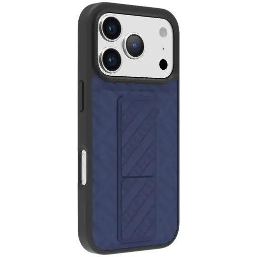 [DNA0027000] Levelo Morphix Cuero Gripstand Case iPhone 17 Pro BLU