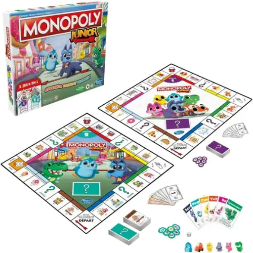 [DNA0027314] Hasbro Monopoly Junior 2-in-1 Board Game