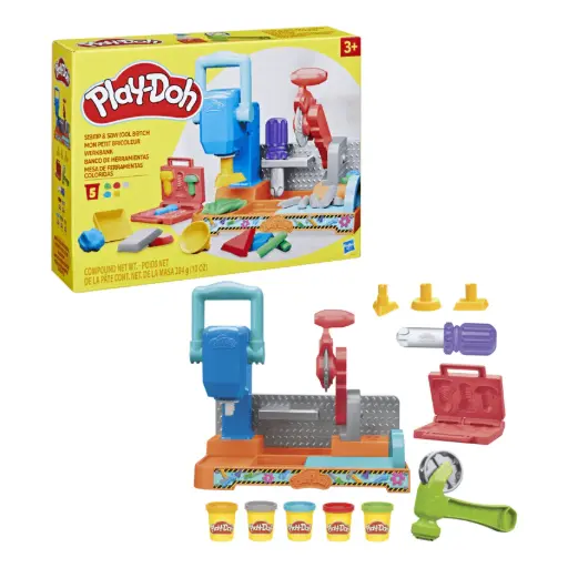 [DNA0027404] Hasbro Play-Doh Stamp ’n Saw Tool Bench