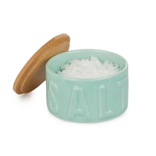 [DNA0027704] Balvi Flake salt cellar,Salt,turquoise,ceramic