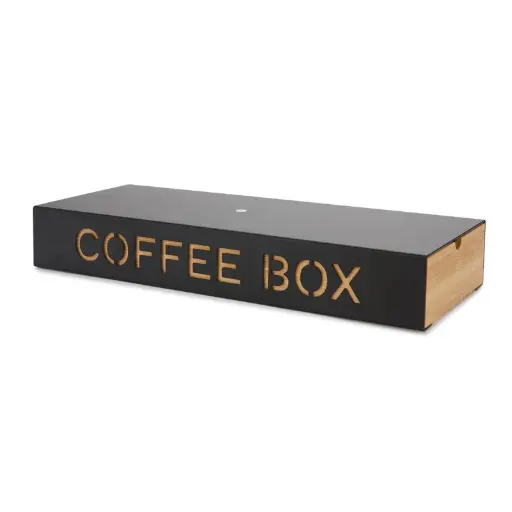 [DNA0027714] Balvi Coffee Box,negro,metal/bamboo