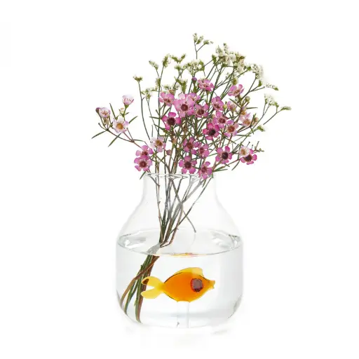 [DNA0027792] Balvi Vase,Atlantis,fish,conical,amber