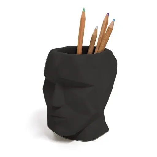 [DNA0027910] Balvi Pen holder,The Head,black,ciment