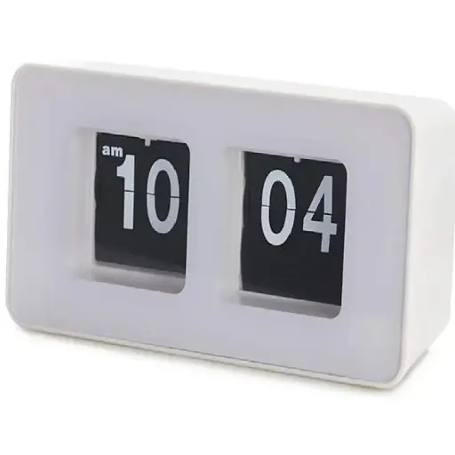 [DNA0027948] Balvi Table clock,Flip Clock,white,2xAA