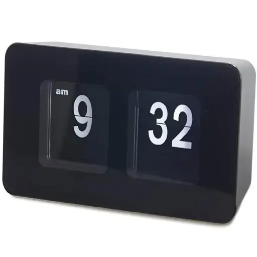 [DNA0027950] Balvi Table clock,Flip Clock,black,2xAA